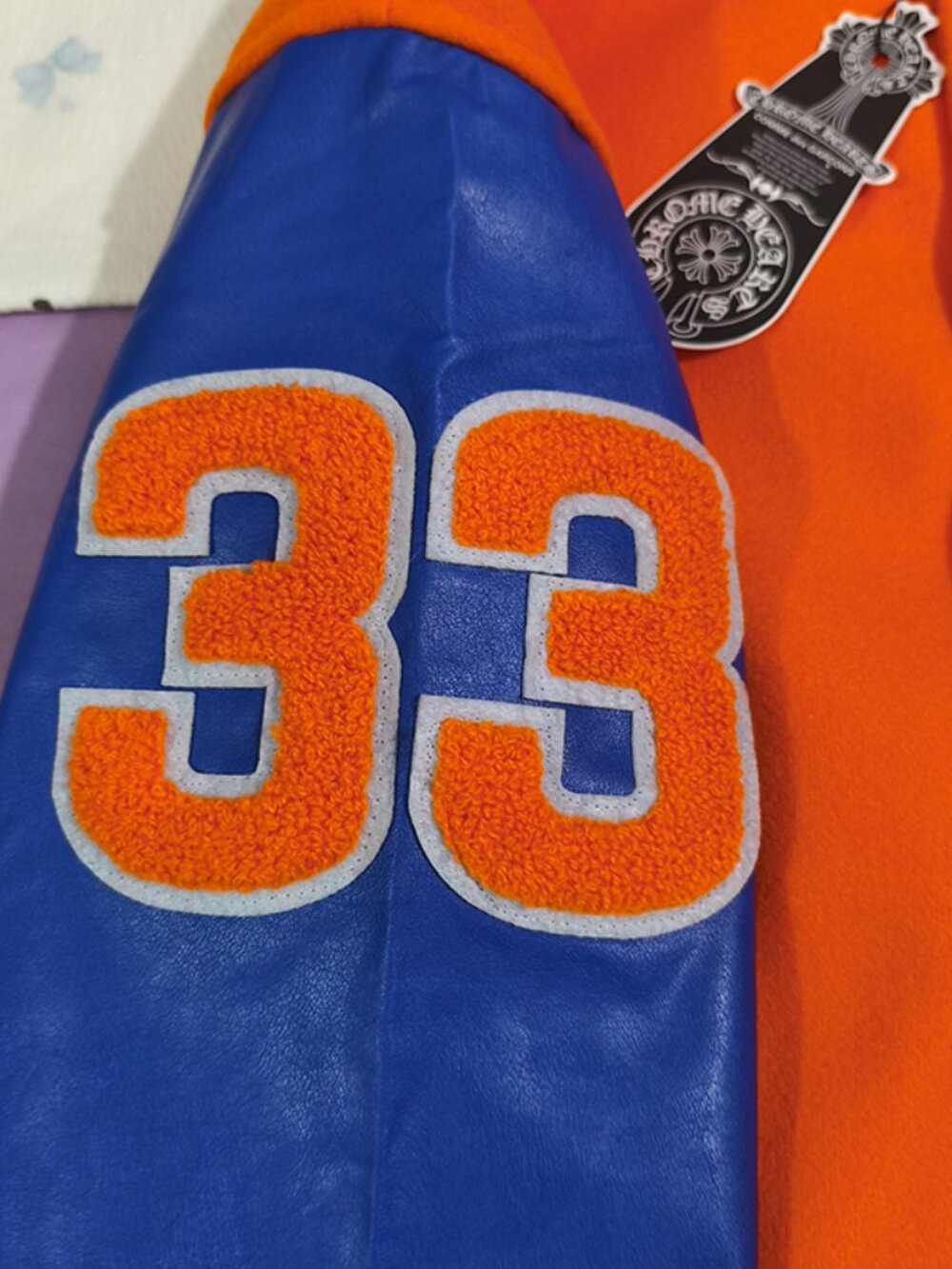 Chrome Hearts Color-Block Baseball Jacket - Picture 8 of 11